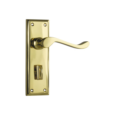 Tradco Door Lever Camden Privacy Pair Polished Brass H152xW50xP60mm