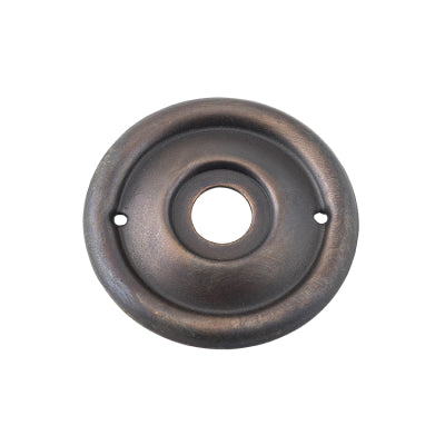 Tradco Backplate For Milled Edge Mortice Knob Pair Antique Brass D46mm