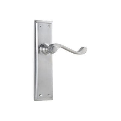 Tradco Door Lever Milton Latch Pair Satin Chrome H200xW50xP68mm