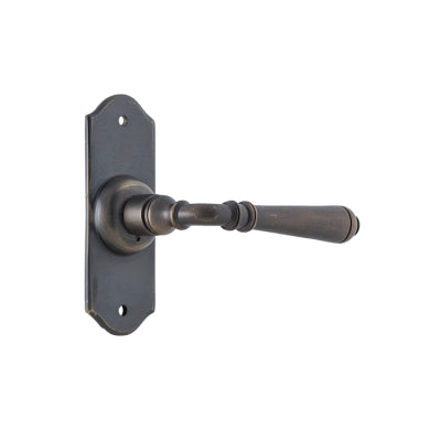 Tradco Door Lever Reims Latch Pair Antique Brass H110xW43xP65mm