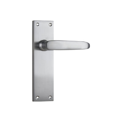 Tradco Door Lever Balmoral Latch Pair Satin Chrome H156xW42xP46mm