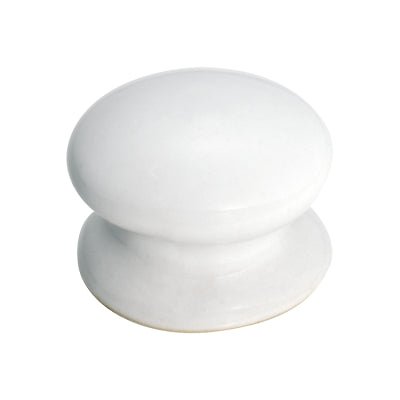 Tradco Cupboard Knob White Porcelain Round D32xP23mm