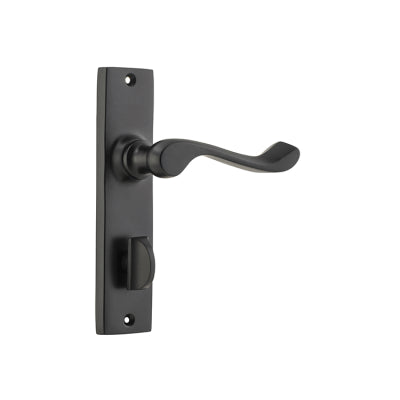 Tradco Door Lever Fremantle Privacy Pair Matt Black H150xW35xP50mm