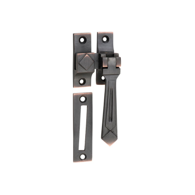 Tradco Casement Fastener Deco Antique Copper W50xP25mm Drop 85mm