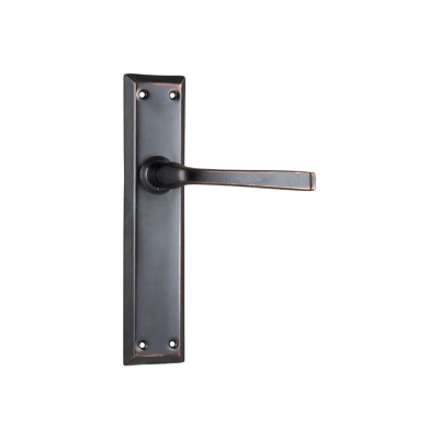 Tradco Door Lever Menton Latch Pair Antique Copper H225xW50xP75mm