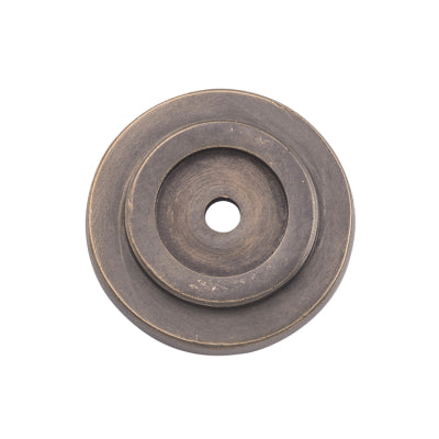 Tradco Backplate For Domed Cupboard Knob Antique Brass D32mm