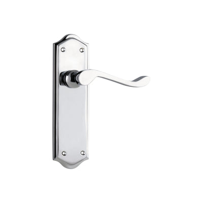 Tradco Door Lever Henley Latch Pair Chrome Plated H180xW50xP58mm