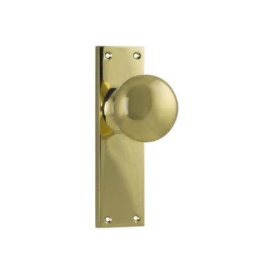 Tradco Door Knob Victorian Latch Pair Polished Brass H152xW42xP75mm