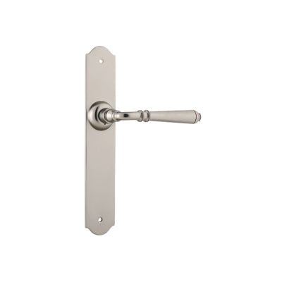 Tradco Door Lever Reims Latch Pair Satin Nickel H240xW43xP70mm