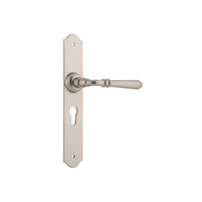 Tradco Door Lever Reims Euro Pair Satin Nickel H240xW43xP70mm