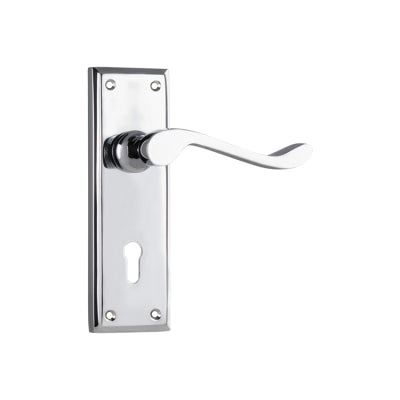 Tradco Door Lever Camden Lock Pair Chrome Plated H152xW50xP60mm
