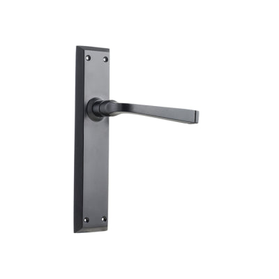 Tradco Door Lever Menton Latch Pair Matt Black H225xW50xP75mm