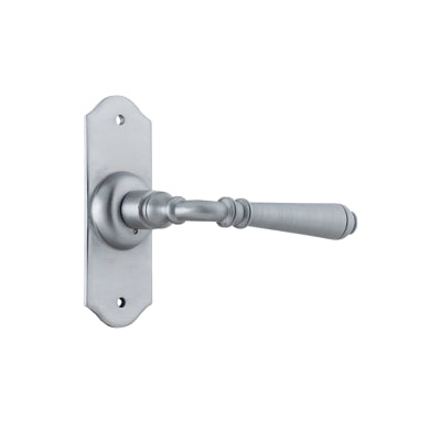 Tradco Door Lever Reims Latch Pair Satin Chrome H110xW43xP65mm