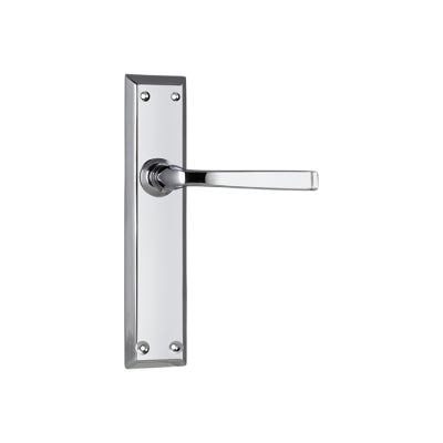 Tradco Door Lever Menton Latch Pair Chrome Plated H225xW50xP75mm