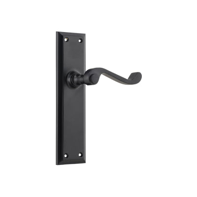 Tradco Door Lever Milton Latch Pair Matt Black H200xW50xP68mm