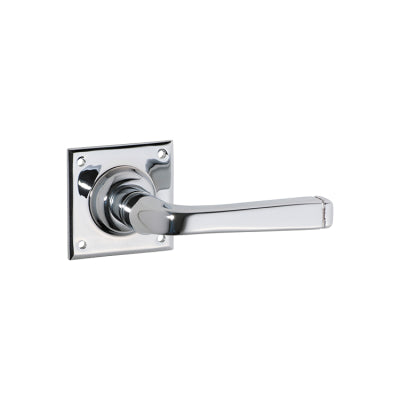 Tradco Door Lever Menton Square Rose Pair Chrome Plated H60xW60xP70mm