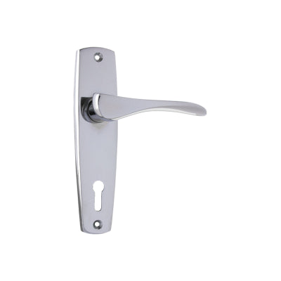 Tradco Door Lever Mid Century Lock Pair Chrome Plated H145xW35xP47mm