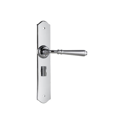 Tradco Door Lever Reims Privacy Pair Chrome Plated H240xW43xP70mm with privacy adaptor