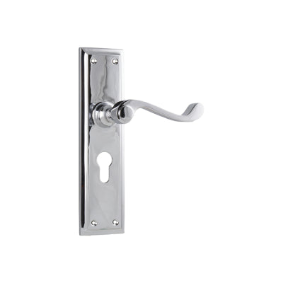 Tradco Door Lever Milton Euro Pair Chrome Plated H200xW50xP68mm