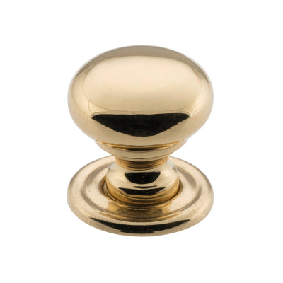 Tradco Cupboard Knob Classic Polished Brass D19xP20mm
