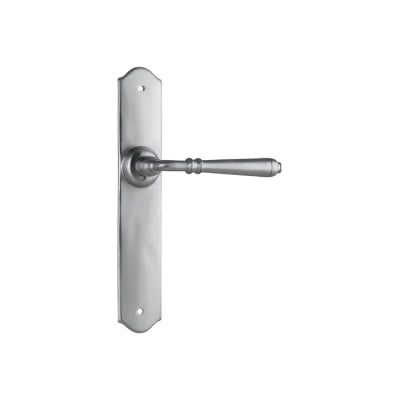 Tradco Door Lever Reims Latch Pair Satin Chrome H240xW43xP70mm