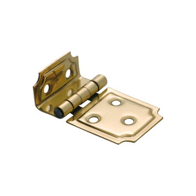 Tradco Cabinet Hinge Sheet Brass Square Offset Polished Brass H30xW50mm