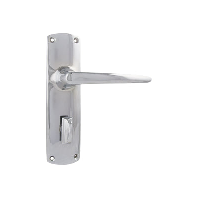 Tradco Door Lever Retro Privacy Pair Chrome Plated H150xW40xP57mm