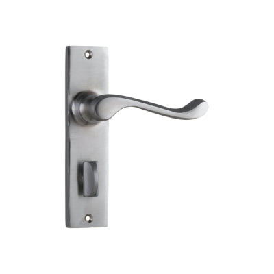 Tradco Door Lever Fremantle Privacy Pair Satin Chrome H150xW35xP50mm