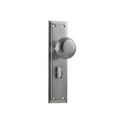 Tradco Door Knob Richmond Privacy Pair Satin Chrome H200xW50xP62mm