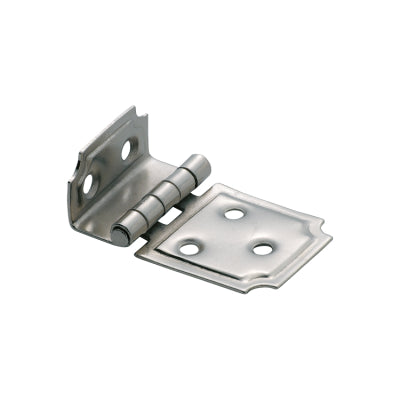 Tradco Cabinet Hinge Sheet Brass Square Offset Satin Nickel H30xW50mm