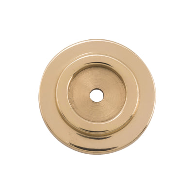 Tradco Backplate For Domed Cupboard Knob Polished Brass D32mm