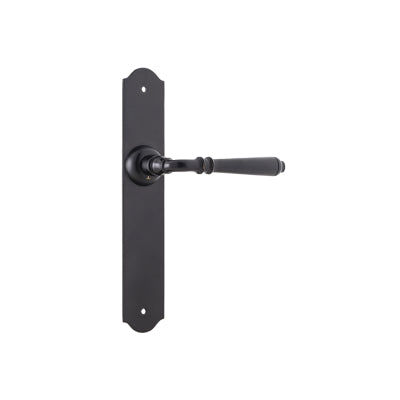 Tradco Door Lever Reims Latch Pair Matt Black H240xW43xP70mm