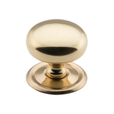 Tradco Cupboard Knob Classic Polished Brass D38xP36mm