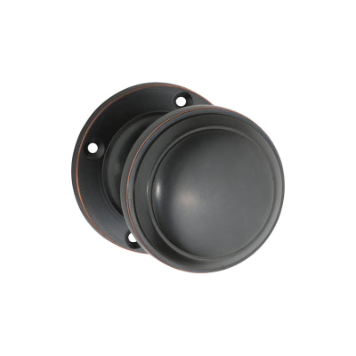 Tradco Door Knob Milton Round Rose Pair Antique Copper D54xP65mm BP57mm