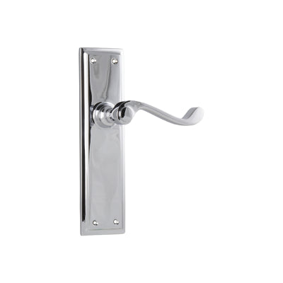 Tradco Door Lever Milton Latch Pair Chrome Plated H200xW50xP68mm