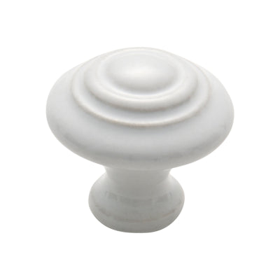 Tradco Cupboard Knob White Porcelain Domed D32xP33mm