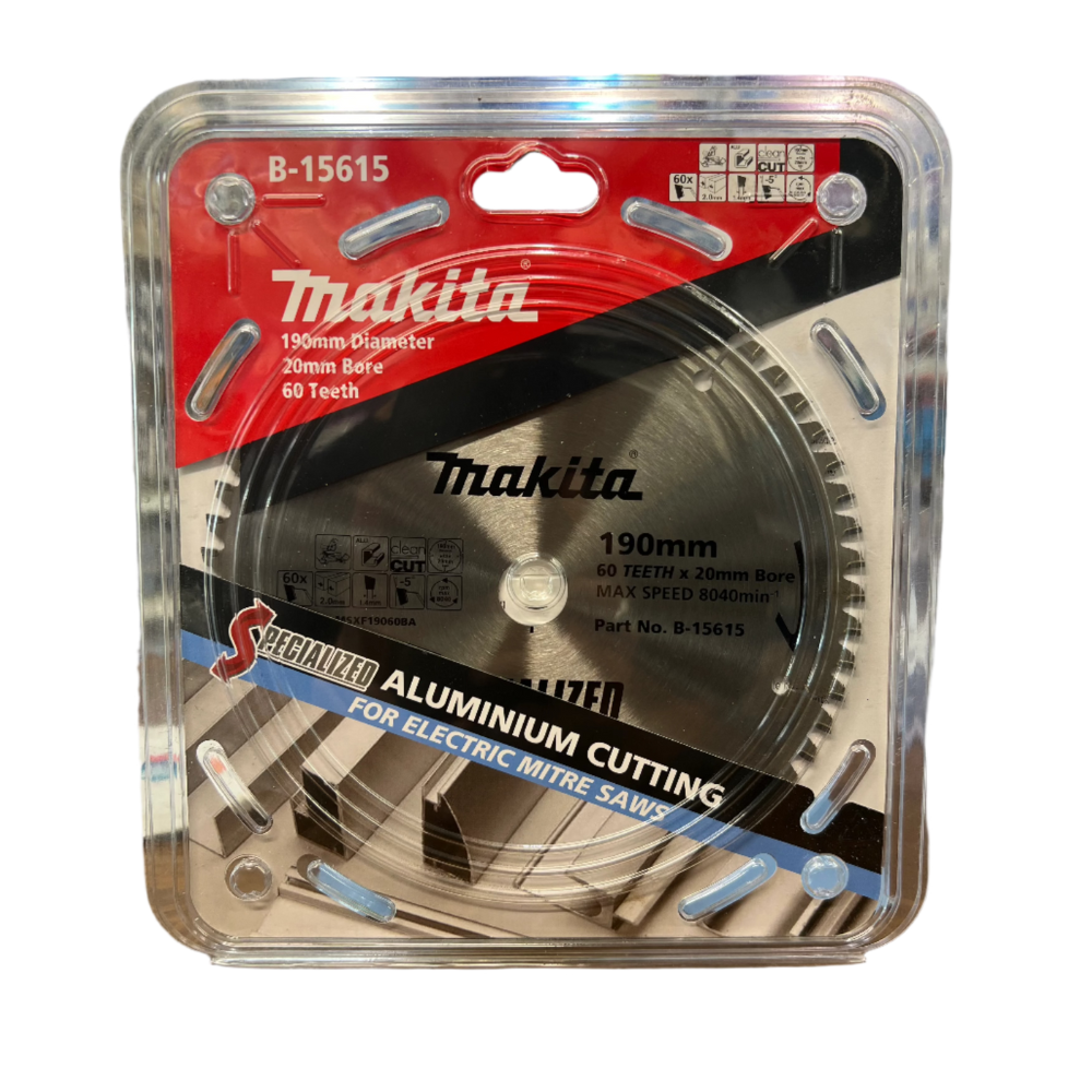 Makita Aluminium TCT Saw Blade 190mm x 20mm x 60T