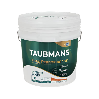 Taubmans Pure Performance Interior Paint 15L- White Matt