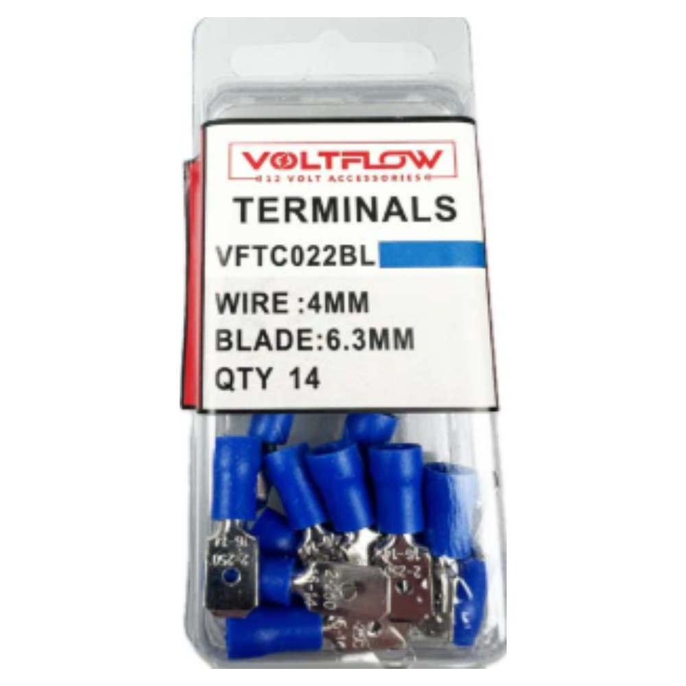 Voltflow Male Blade Terminal Blue 6.3mm