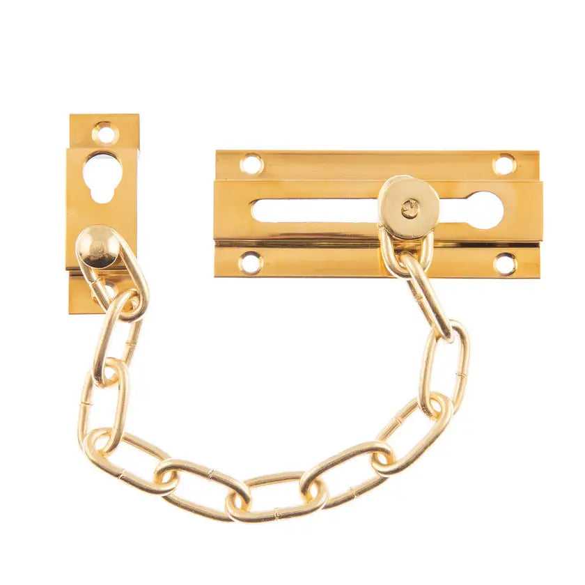 Lane Security Door Chain- Polished Brass