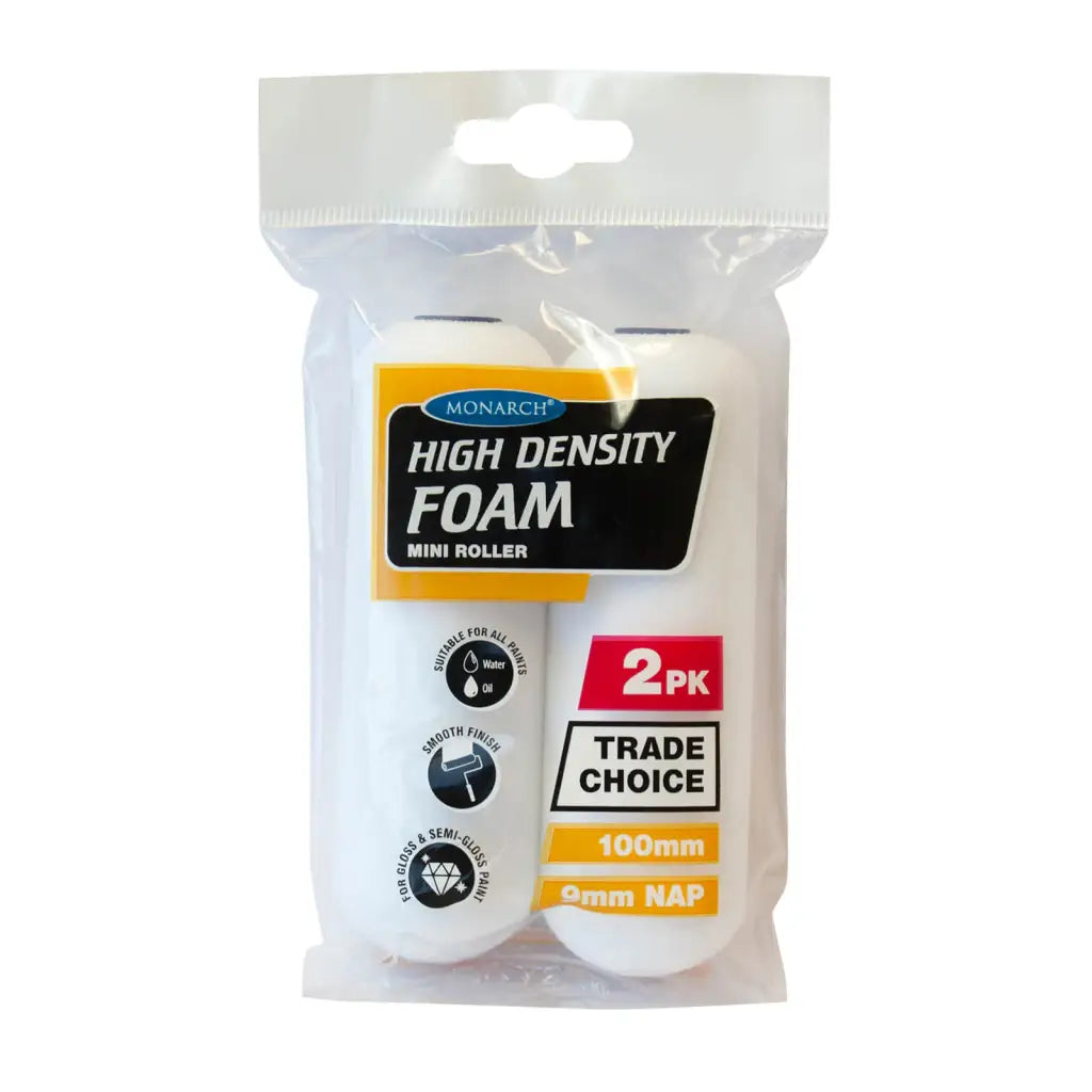 Monarch Foam Mini Roller Cover 100mm- 2PK