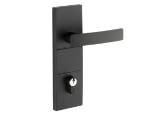 Indigo Entrance Lock Set Matt Black