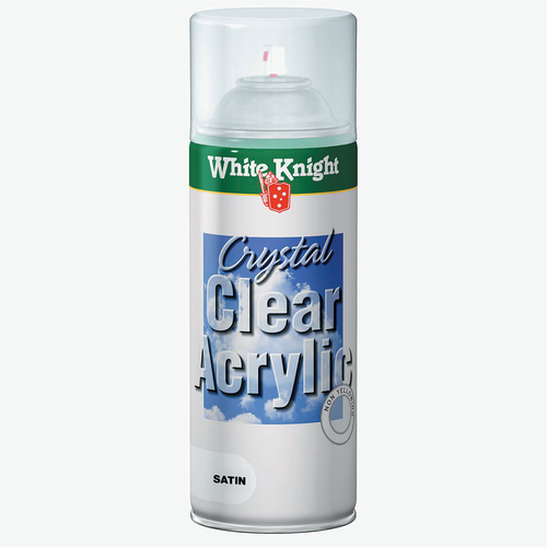 White Knight Spray Paint Crystal Clear- Satin 310g