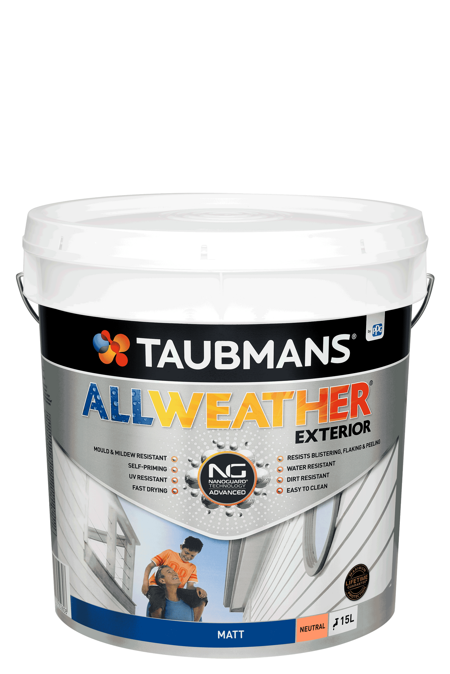 Taubmans All Weather Exterior Paint 10L- White Matt