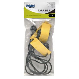 Polytuf Elastic Tarp Tie 4pk