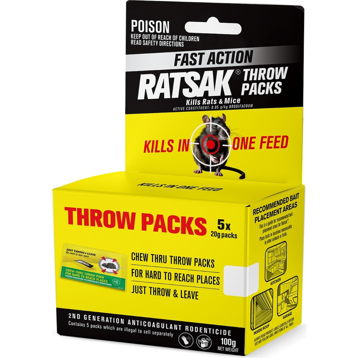 RatSak Throw Packs Fast Action Pk5