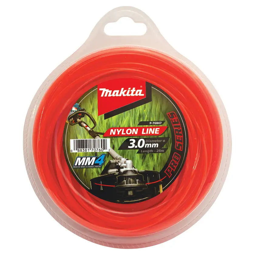 Makita Nylon Line Timmer Cord 3mm x 28m- Round