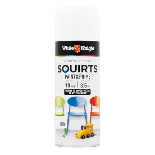 Squirts Spray Paint- White Satin 310g