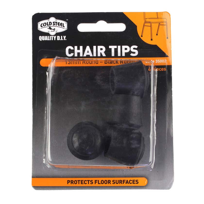 Cold Steel Chair Tips 13mm- Black 4PK