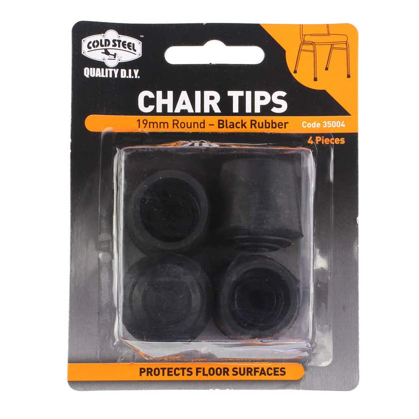 Cold Steel Chair Tips 19mm- Black 4PK